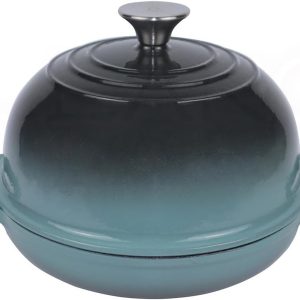 for Bread Baking, Enameled Cast Iron  Pot with Lid, Bread Oven for Sourdough Bread Baking, Cast Iron Bread Pan, 5 qt Cyan