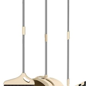 Broom Set Easy Cleaning Broom and Dustpan Set Closable Dustpan Set Upright Long-Handled Dustpan and Brush Broom Three-Piece Suit for Indoor Outdoor Sweeping