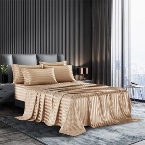 Taupe 6-Piece Silk Bedding Set