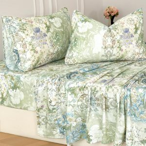Sage Green 4-Piece Silk Bedding Set